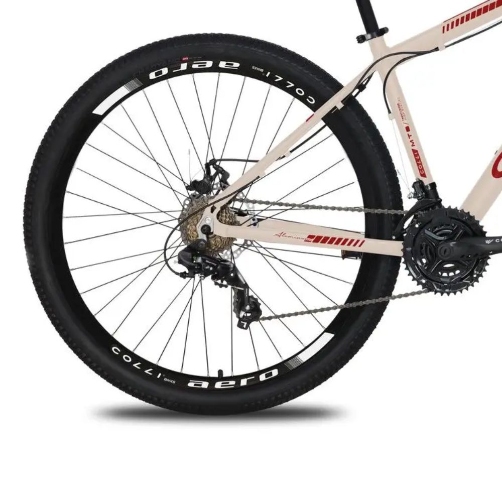 Bicicleta Colli Toronto Alumínio Aro 29 Disco-Shimano 21v Bege