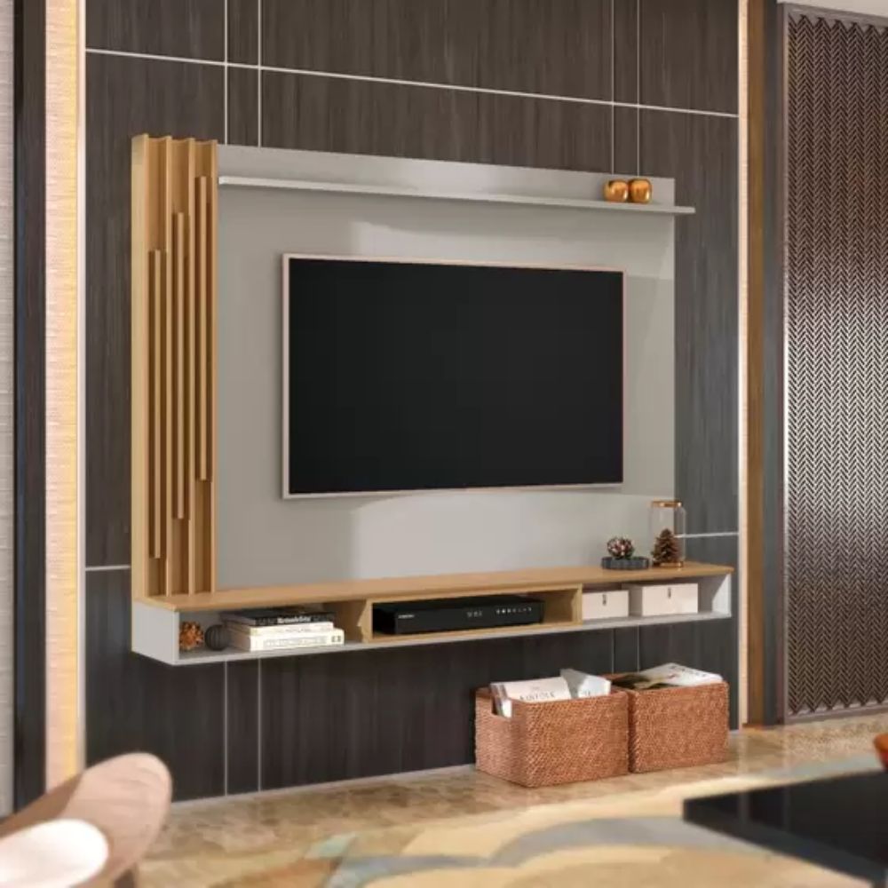 Painel Aston Fendi Freijó Nobre Sala EDN Moveis