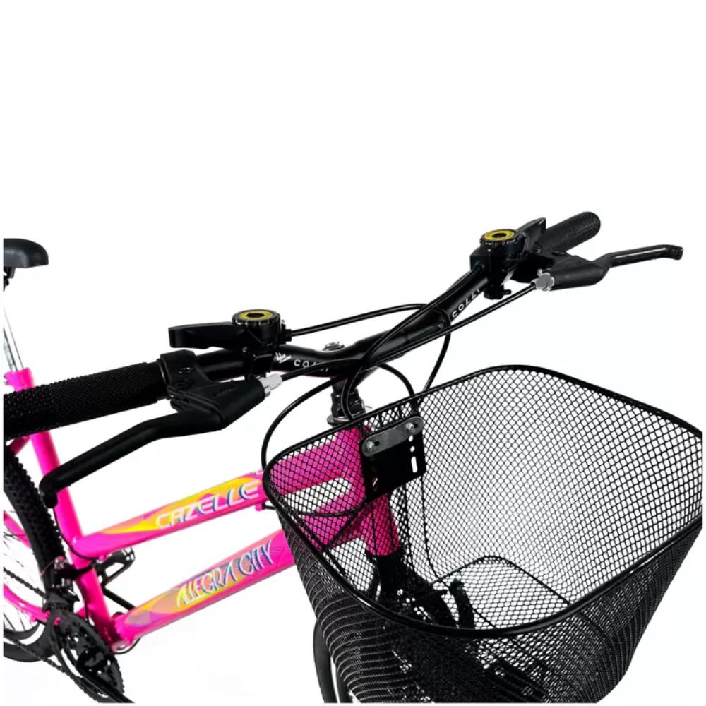Bicicleta Colli Cazelle Allegra City 18 Marchas Aro 26 Rosa Neon