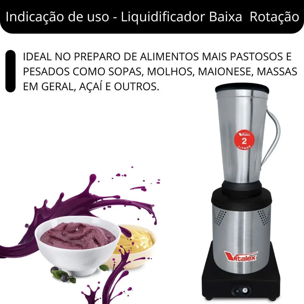 Liquidificador Industrial Vitalex 2 Litros Inox