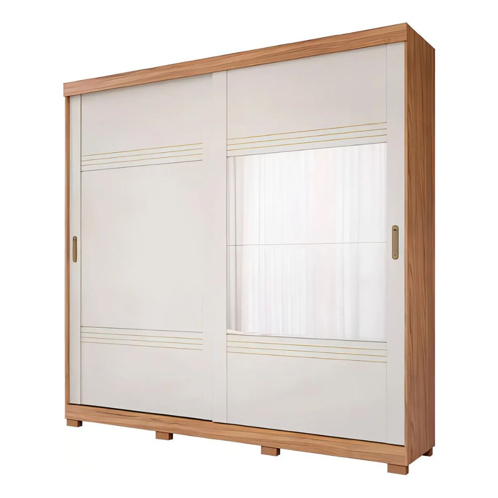 Guarda-Roupa Panan Blumenau 2 Portas Cinamomo/Off White