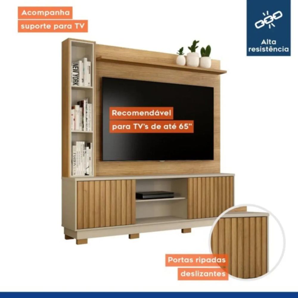 Home Theater Valdemóveis Montenegro Cinamomo/Off White