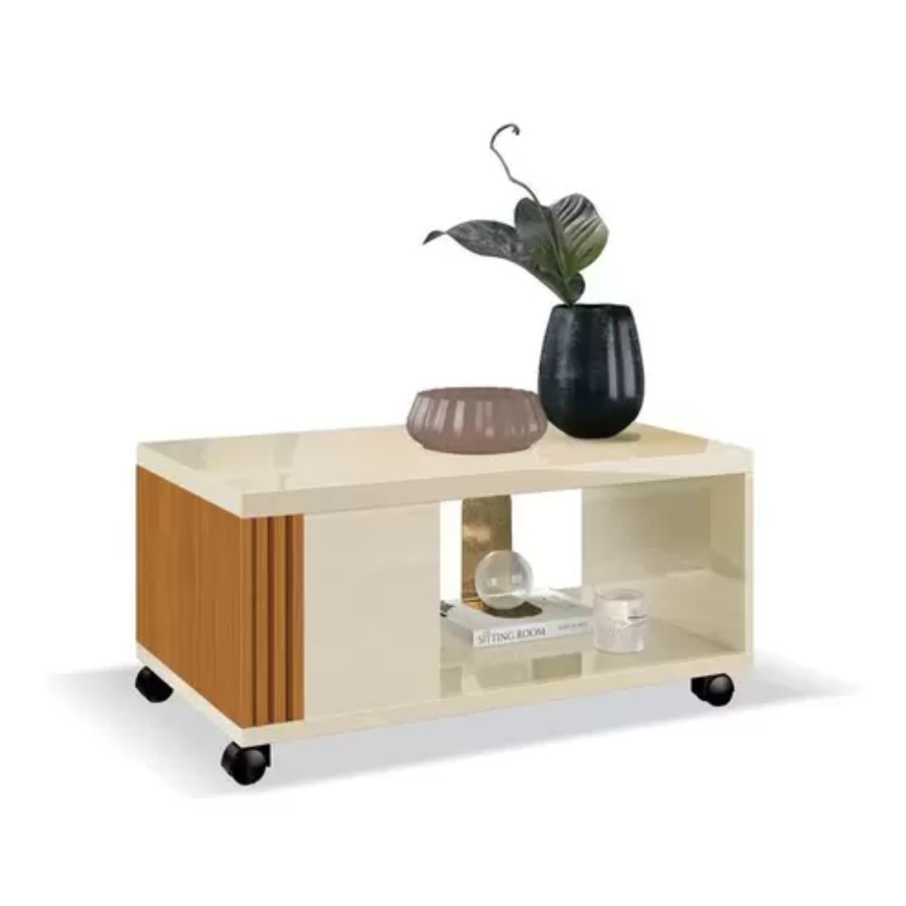 Mesa de Centro Prática Off White Cedro 17955 EDN
