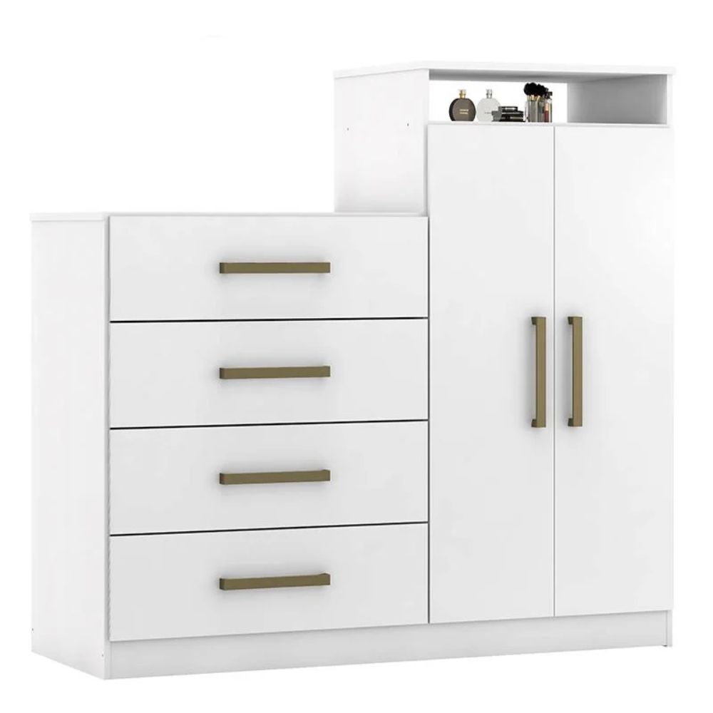 Cômoda 4 Gavetas 2 Portas Demóbile Aurea