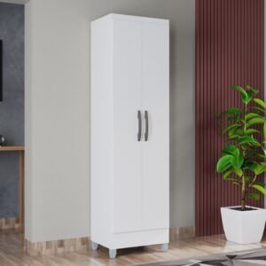 Armário Multiuso Poquema Slim 2 Portas Branco