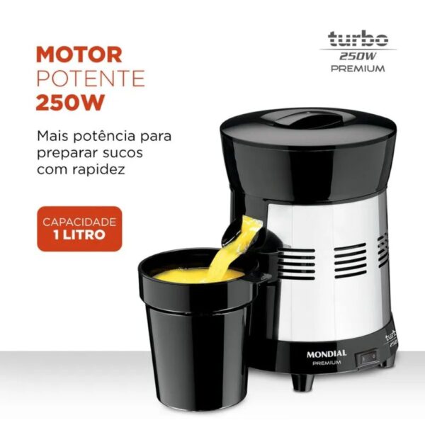 Extrator de Frutas Mondial E-10 Turbo Premium 250W - Imagem 5