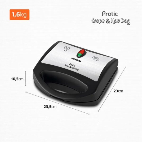 Crepeira Mondial Pratic Crepe & Hot Dog CP-01 - Imagem 7