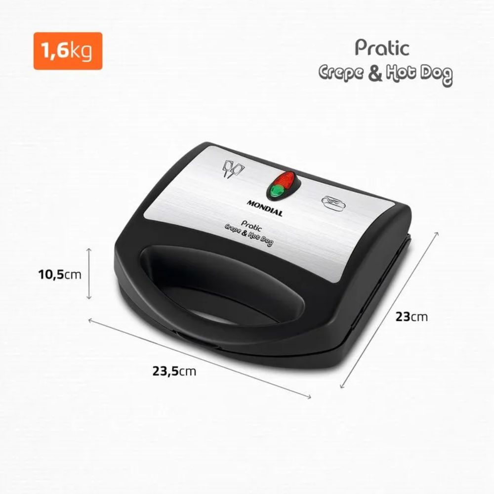 Crepeira Mondial Pratic Crepe & Hot Dog CP-01 - Imagem 7