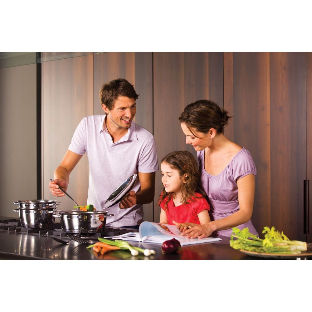 Caçarola Rasa Tramontina Allegra em Aço Inox com Fundo Triplo 24 cm 4,2 L - Imagem 4