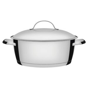 Caçarola Rasa Tramontina Allegra em Aço Inox com Fundo Triplo 24 cm 4,2 L