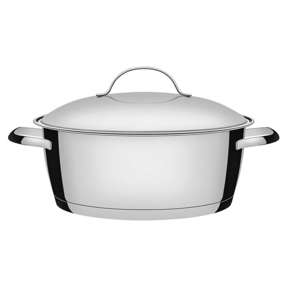 Caçarola Rasa Tramontina Allegra em Aço Inox com Fundo Triplo 24 cm 4,2 L