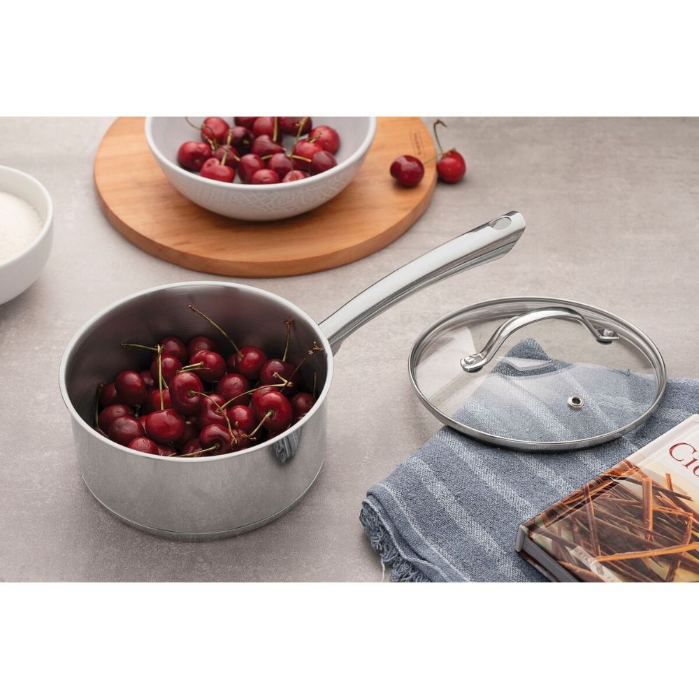 Jogo de Panelas Tramontina Una em Aço Inox com Fundo Triplo e Tampas de Vidro 5 Peças - Imagem 8