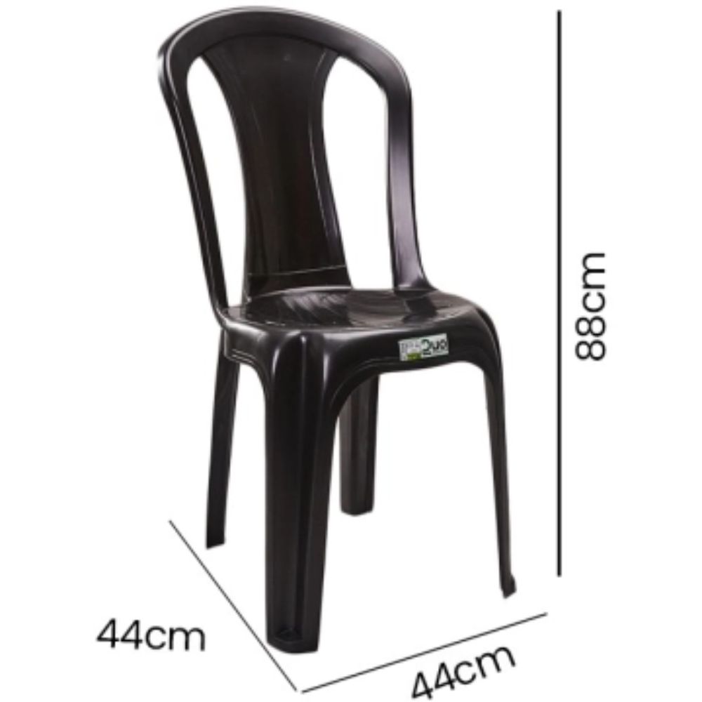 Cadeira de Plástico Bistrô Preta - Duoplastic - Imagem 4