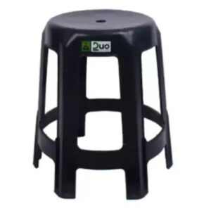 Banqueta De Plástico Sarah Duo Preto - DUOPLAST