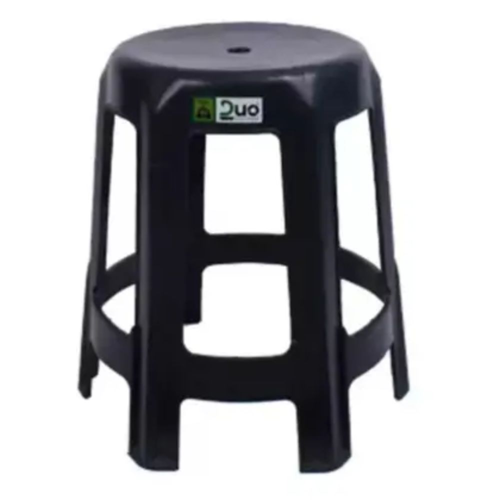Banqueta De Plástico Sarah Duo Preto - DUOPLAST