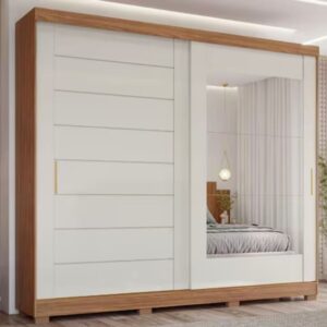 Guarda-Roupa Panan Florença 2 Portas com Espelho e Pés