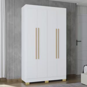 Guarda-Roupa Poquema Barcelona 4 Portas 2 Gavetas com Pés