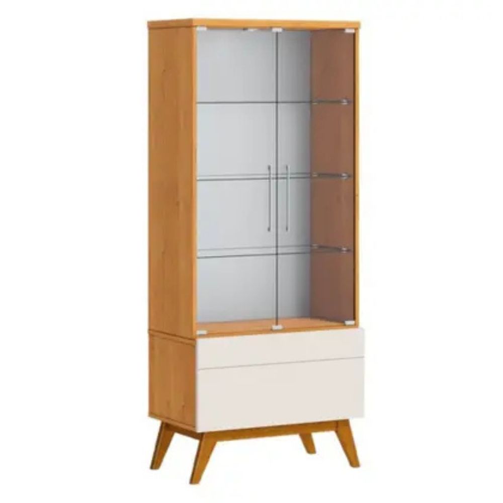 Cristaleira Imcal Classic 1 Gaveta Nature / Off White