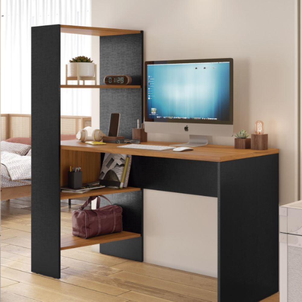 Mesa para Escritório Notável Office NT2105 Freijó / Preto