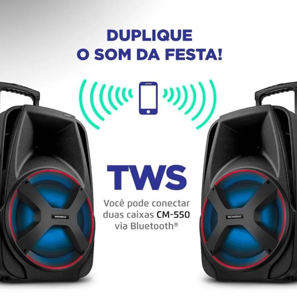 Caixa Amplificada Mondial Connect Power II CM-550 - Imagem 4