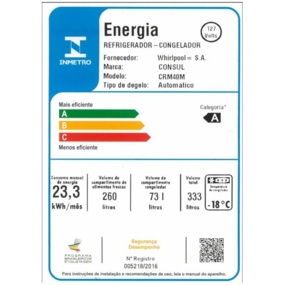 Geladeira Consul Frost Free 333 Litros CRM40MB Branca - Imagem 7