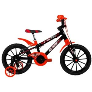 Bicicleta Infantil Cairu C-16 Pro MTB Aro 16 Preto/Vermelho