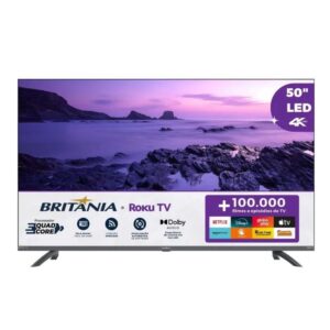 Smart TV Britânia 50" LED Roku TV Dolby Audio