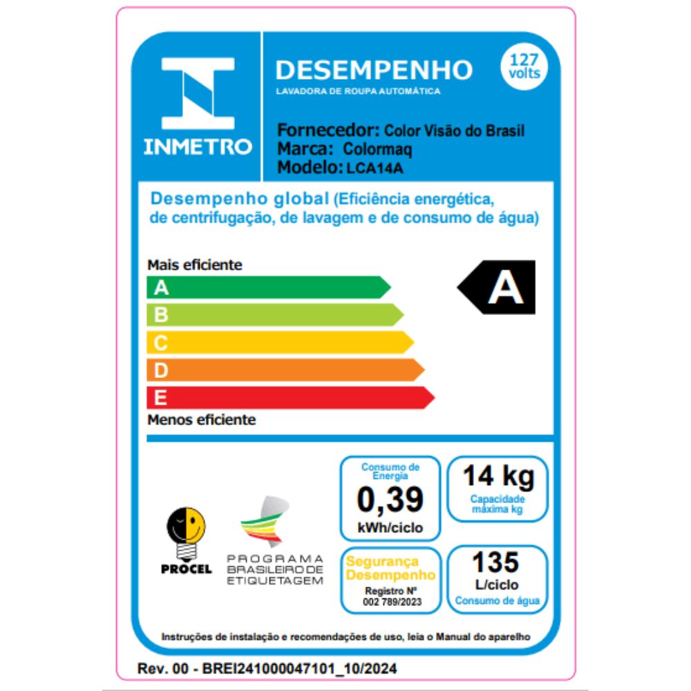 Máquina de Lavar Colormaq 14kg 220V Branca - Imagem 10