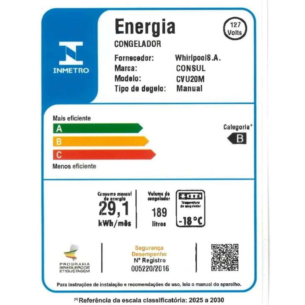 Freezer Vertical Consul 189 Litros CVU20 | O Espaço Extra Ideal - CVU20MB - Imagem 12