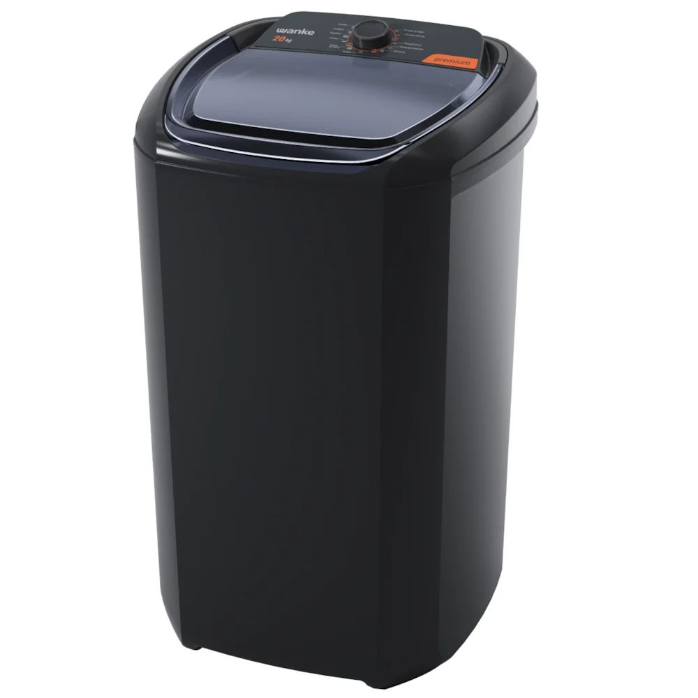 Tanquinho Wanke Premium 20kg Semiautomático, Preto - Imagem 2
