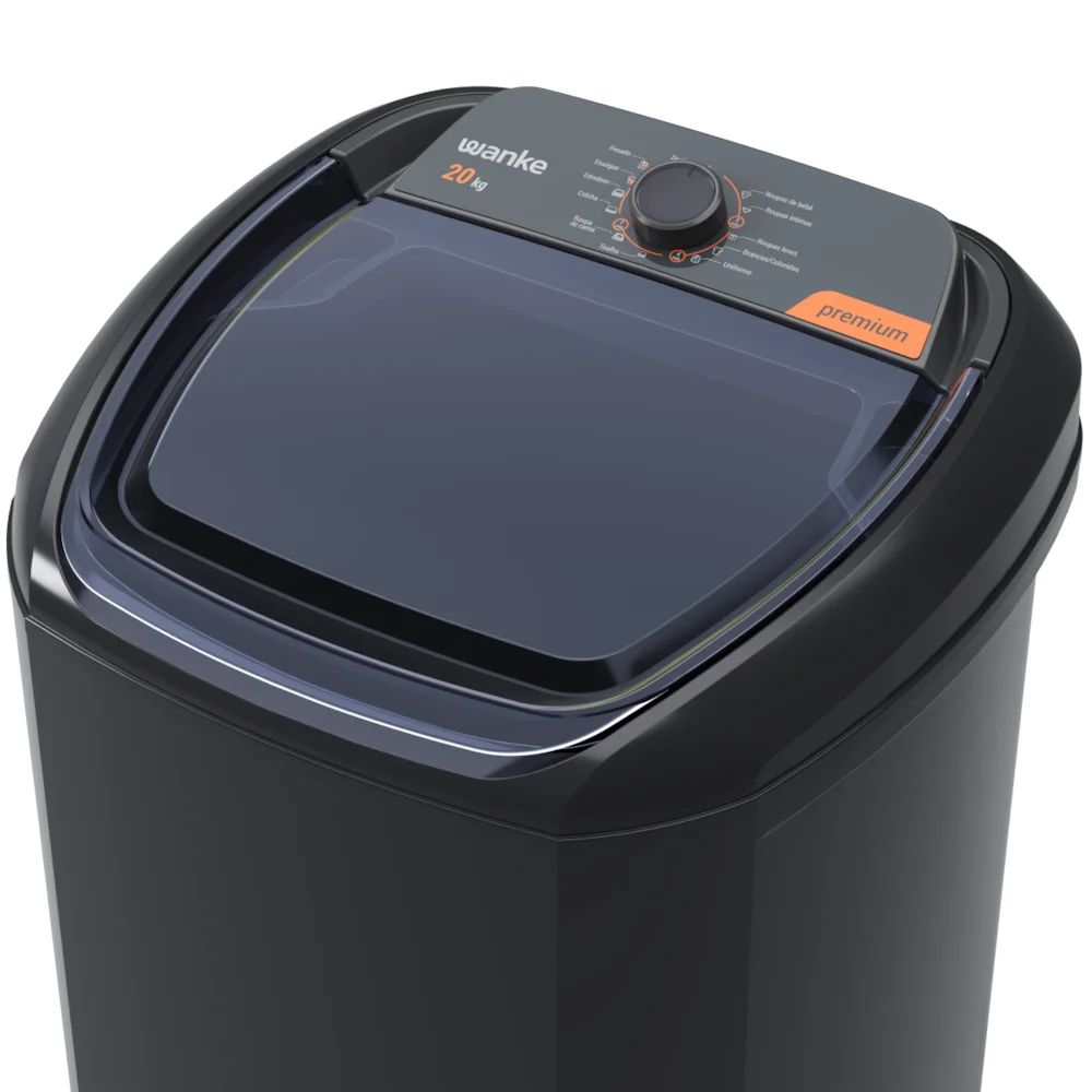 Tanquinho Wanke Premium 20kg Semiautomático, Preto - Imagem 3