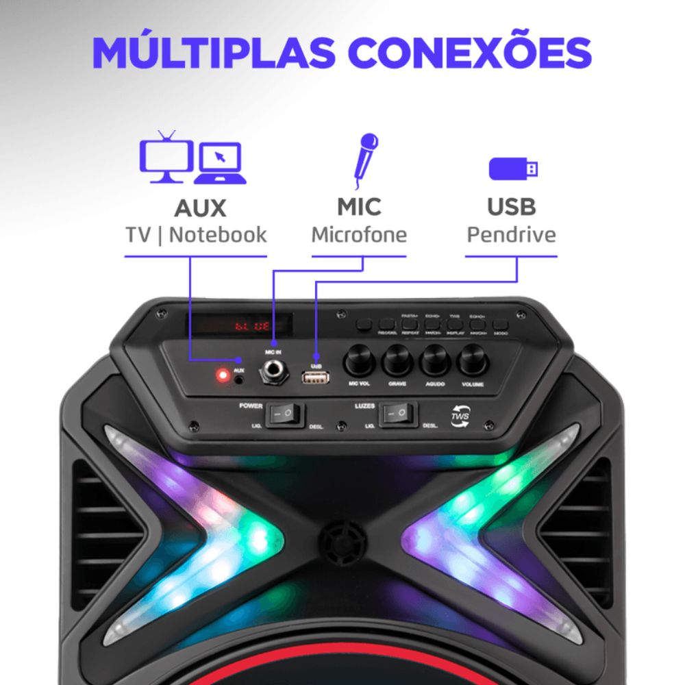 Caixa de Som Amplificada Mondial Connect Light CM-400 - Imagem 3