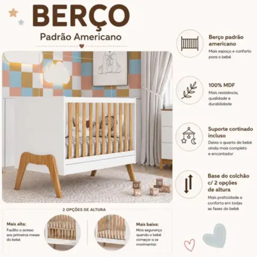 Berço Peroba Guti Retrô 5 em 1 - Imagem 4