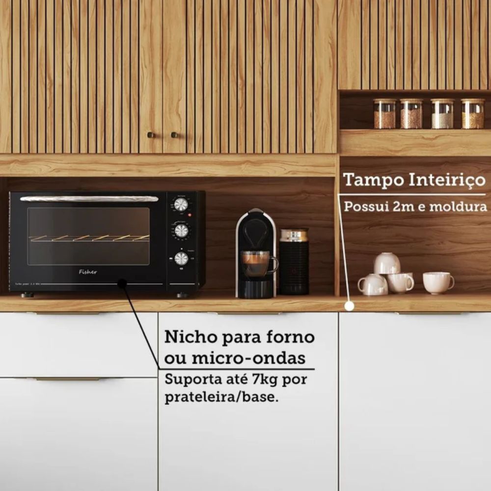 Armário de Cozinha Ronipa Concord 8 Portas e 2 Gavetas - OFFW - Imagem 4