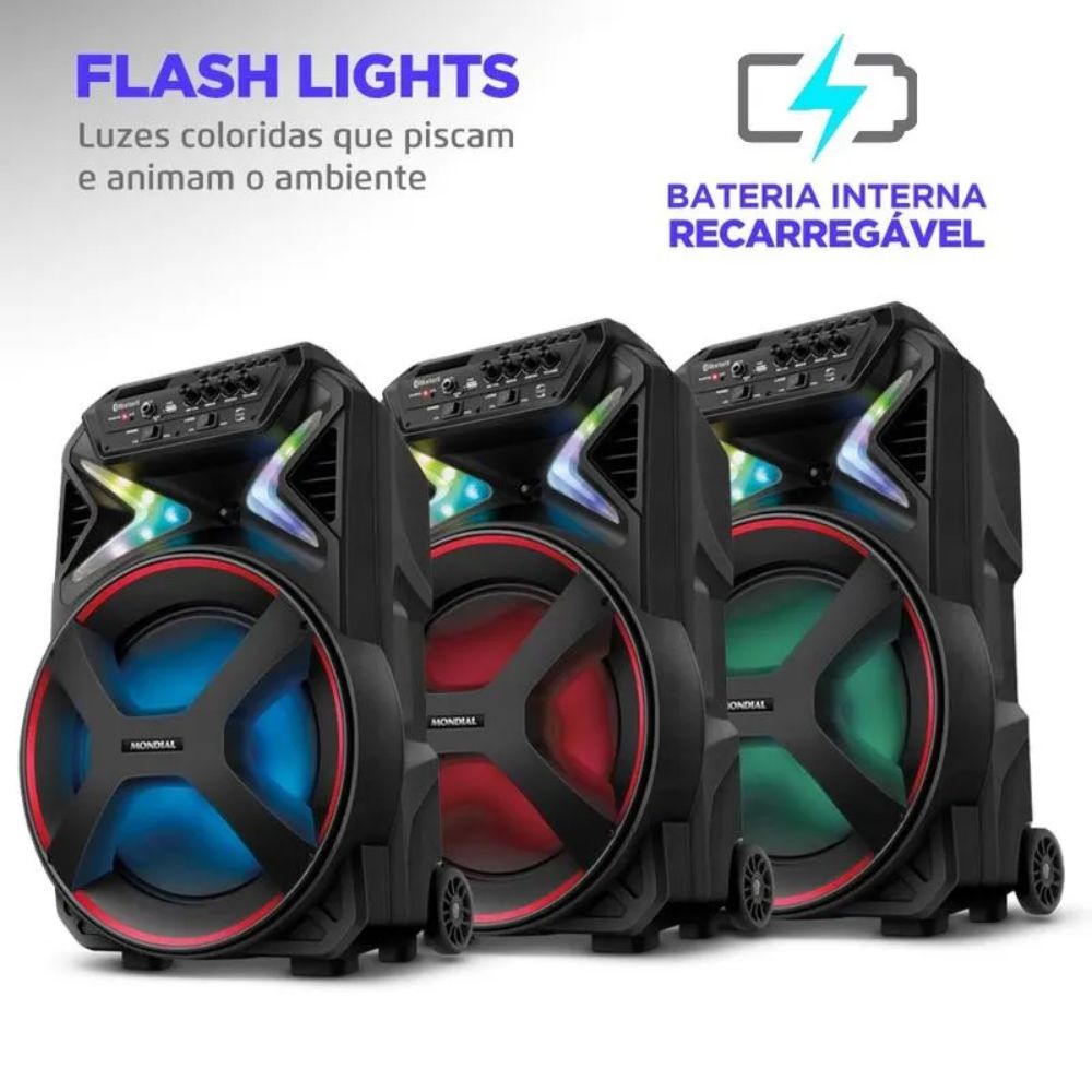 Caixa de Som Amplificada Mondial Connect Light CM-400 - Imagem 5