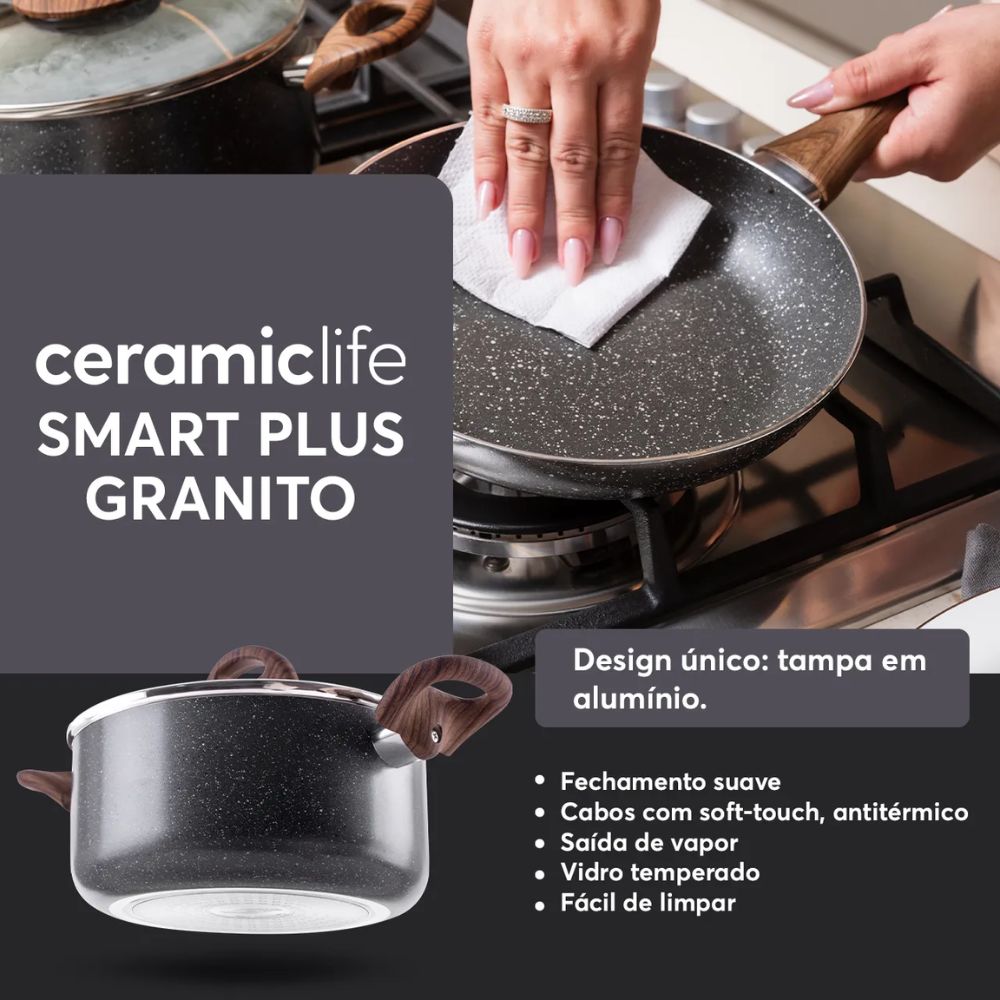 Jogo de Panelas Brinox Ceramic Life Smart Plus 5 Peças - Imagem 6