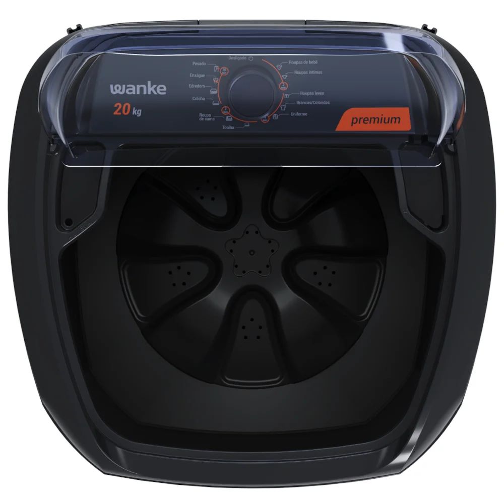 Tanquinho Wanke Premium 20kg Semiautomático, Preto - Imagem 6