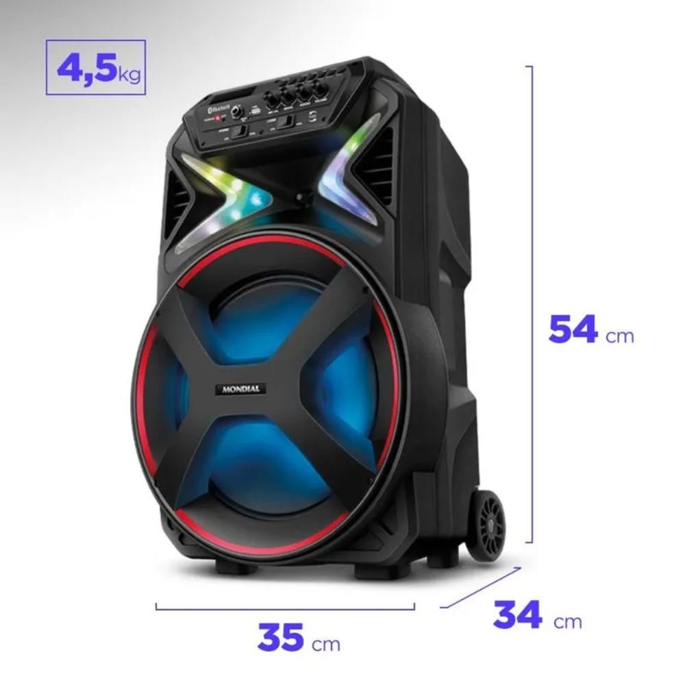 Caixa de Som Amplificada Mondial Connect Light CM-400 - Imagem 6