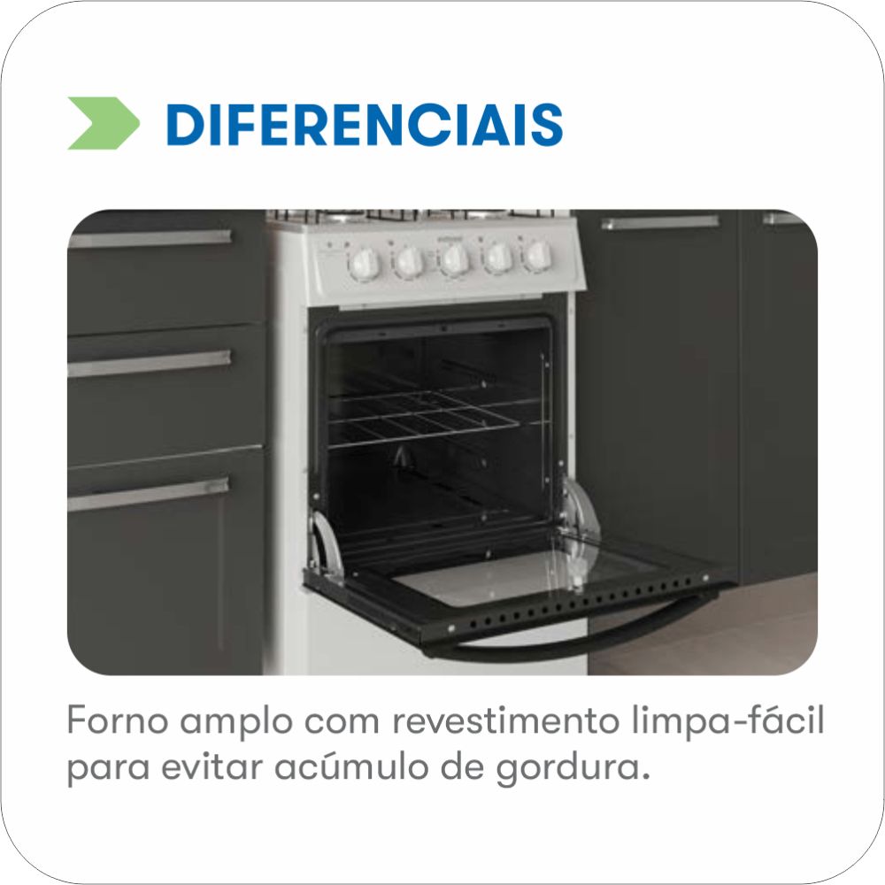 Fogão Itatiaia Star Clean New 4 Bocas Branco - Imagem 8