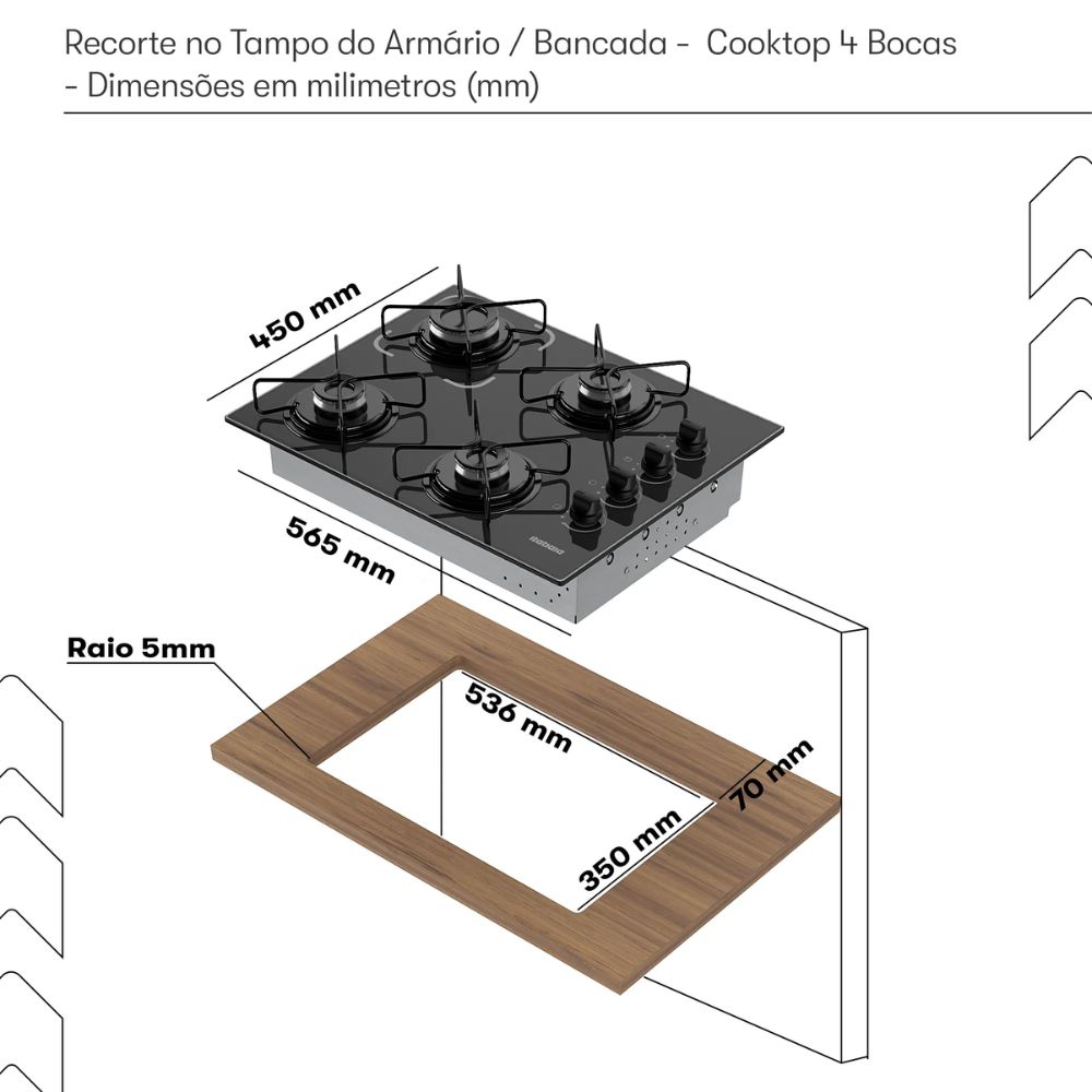 Cooktop Itamaster 4 Bocas Preto - Imagem 8