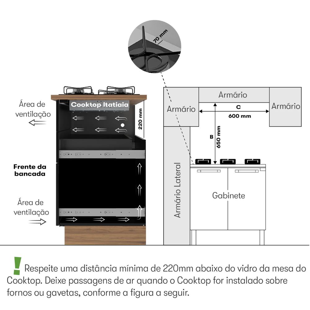 Cooktop Itamaster 4 Bocas Preto - Imagem 9
