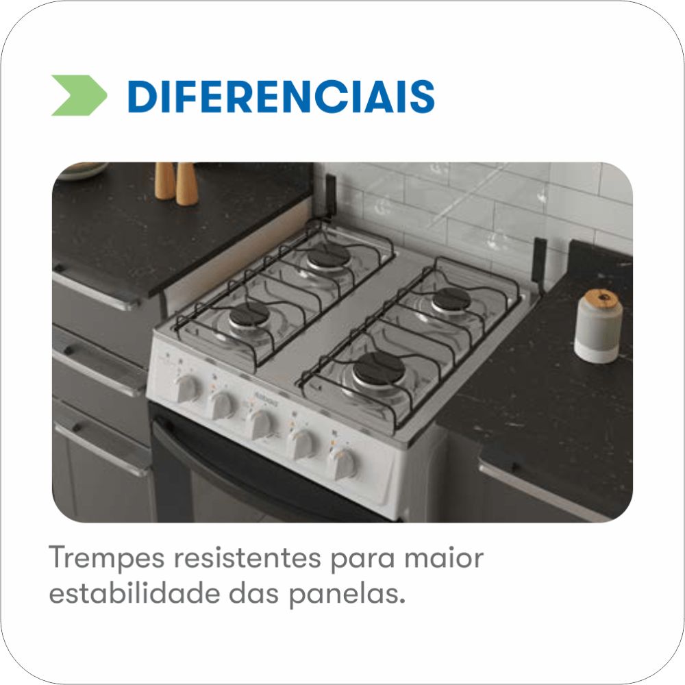 Fogão Itatiaia Star Clean New 4 Bocas Branco - Imagem 9
