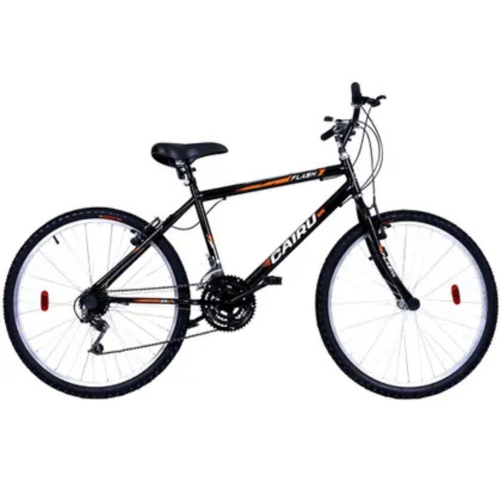 Bicicleta Cairu Flash Pop Bike Aro 26 Preto/Laranja