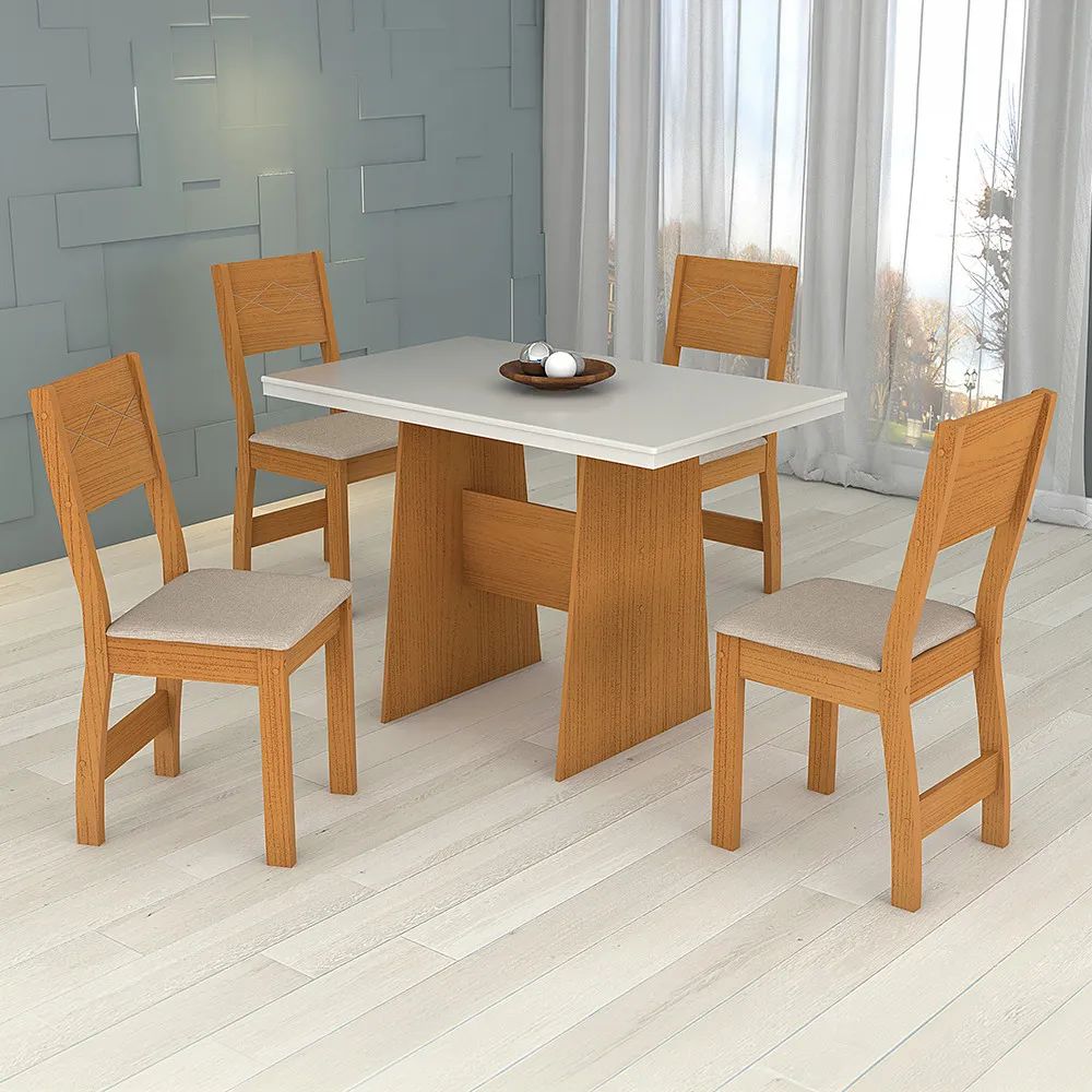 Conjunto de Mesa Destak com 4 Cadeiras Siena – São Carlos