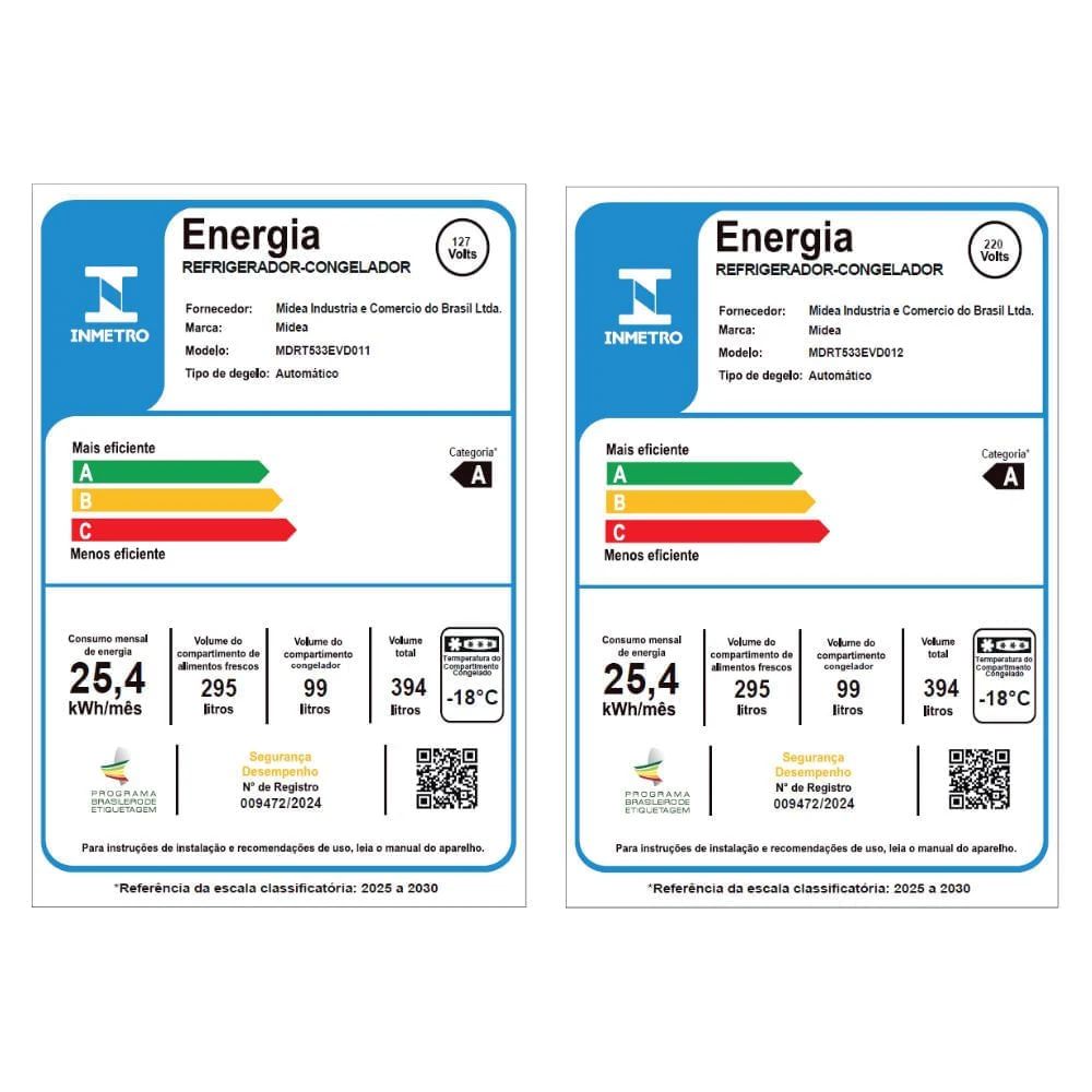 Geladeira Midea Frost Free Duplex 394L Inverter - Imagem 11