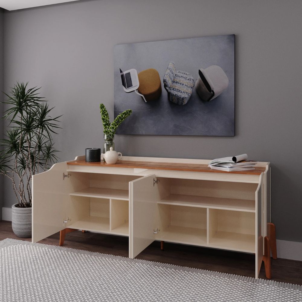 Buffet Imcal Studio 1,60 70333 OFF WHITE Nature - Imagem 2