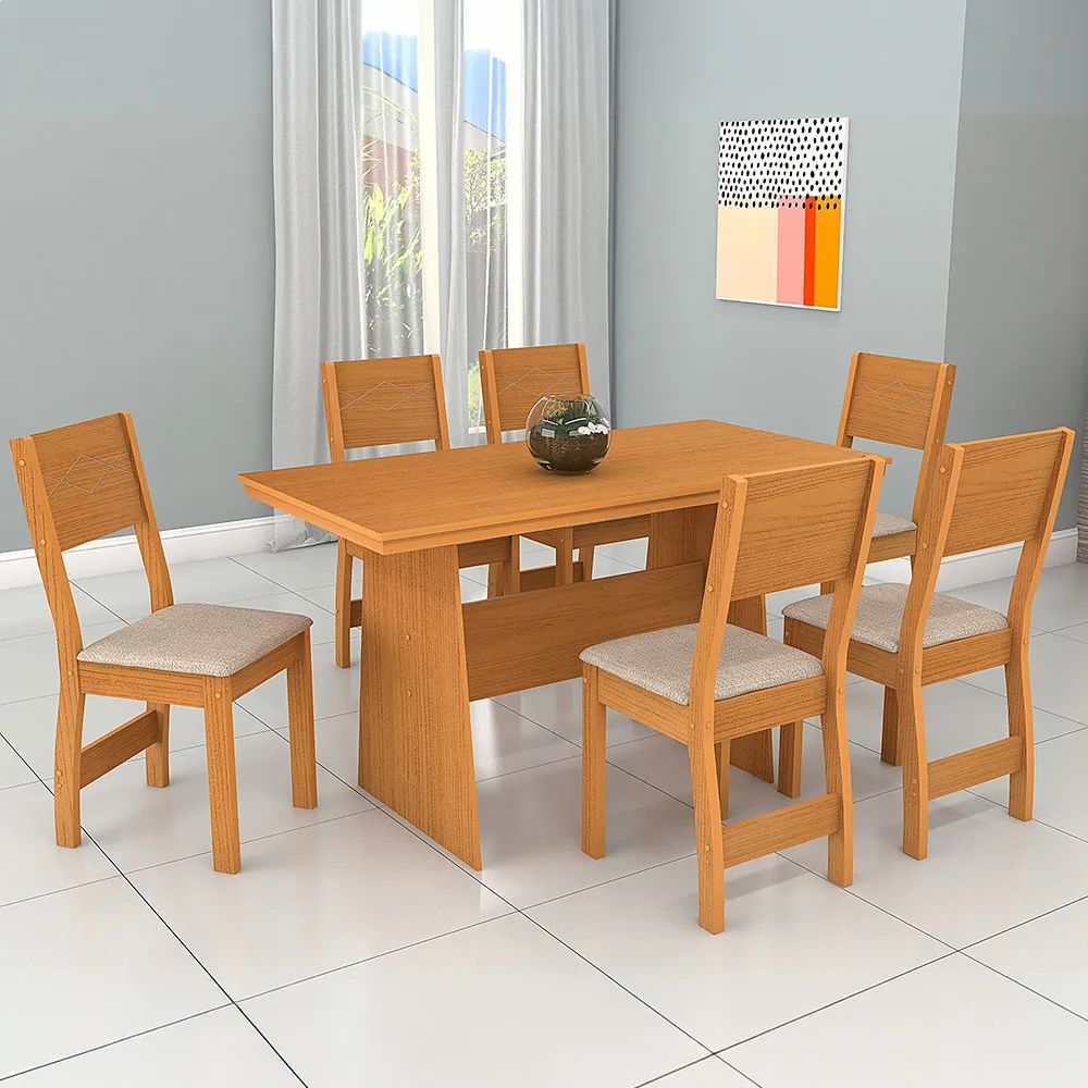 Conjunto de Mesa Destak com 6 Cadeiras OFFW - Imagem 2