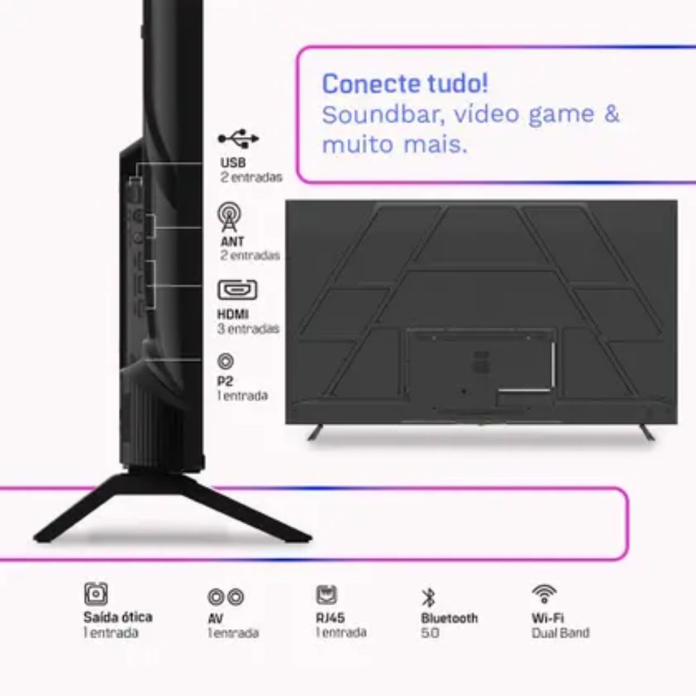 Smart TV HQ QLED 75" 4K UHD - Imagem 3