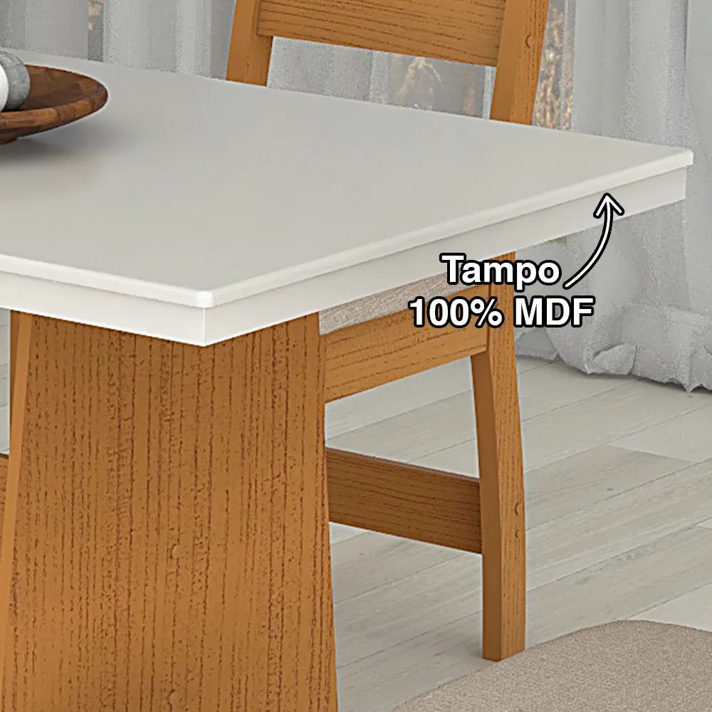 Conjunto de Mesa Destak com 4 Cadeiras Siena – São Carlos - Imagem 3