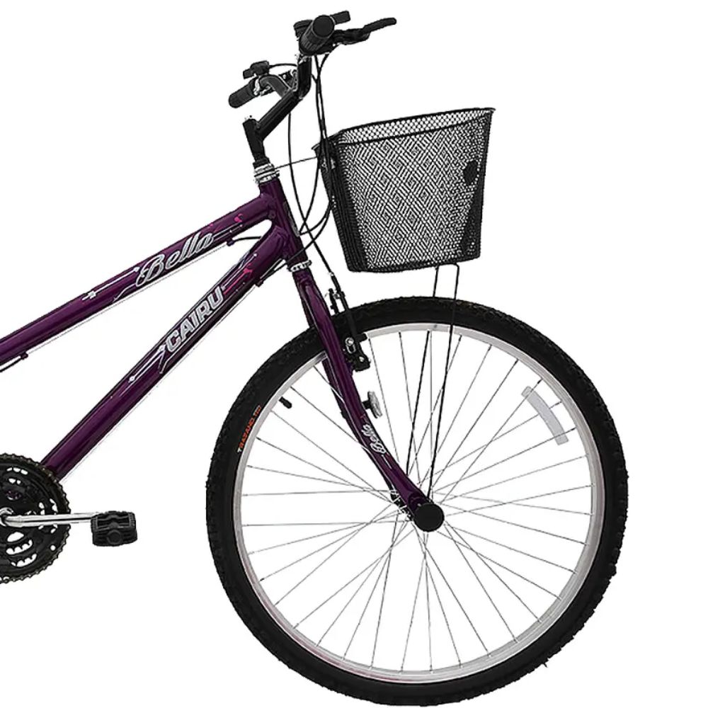 Bicicleta Feminina Cairu Bella Aro 26 Violeta - Imagem 3